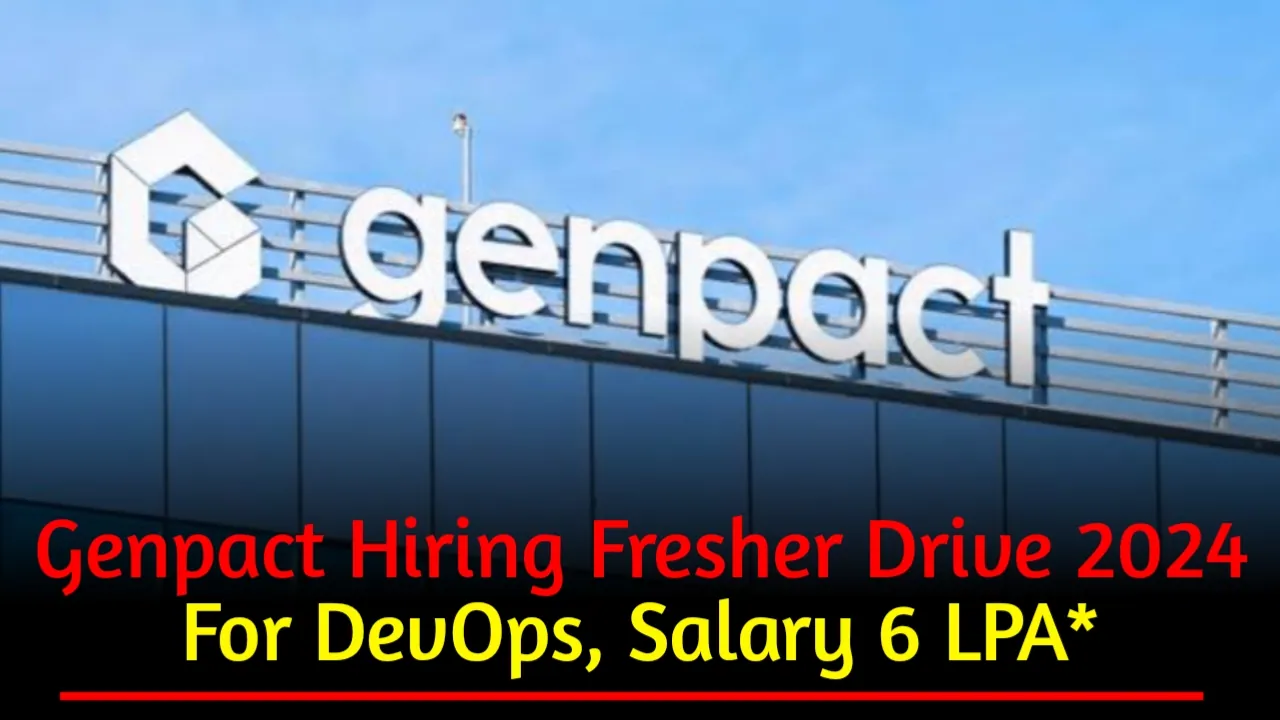 Genpact Hiring Fresher Drive 2024