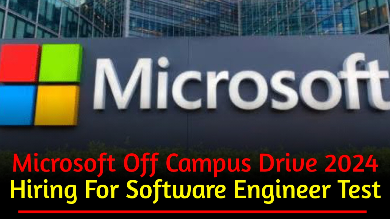 Microsoft Hiring Fresher Drive 2024