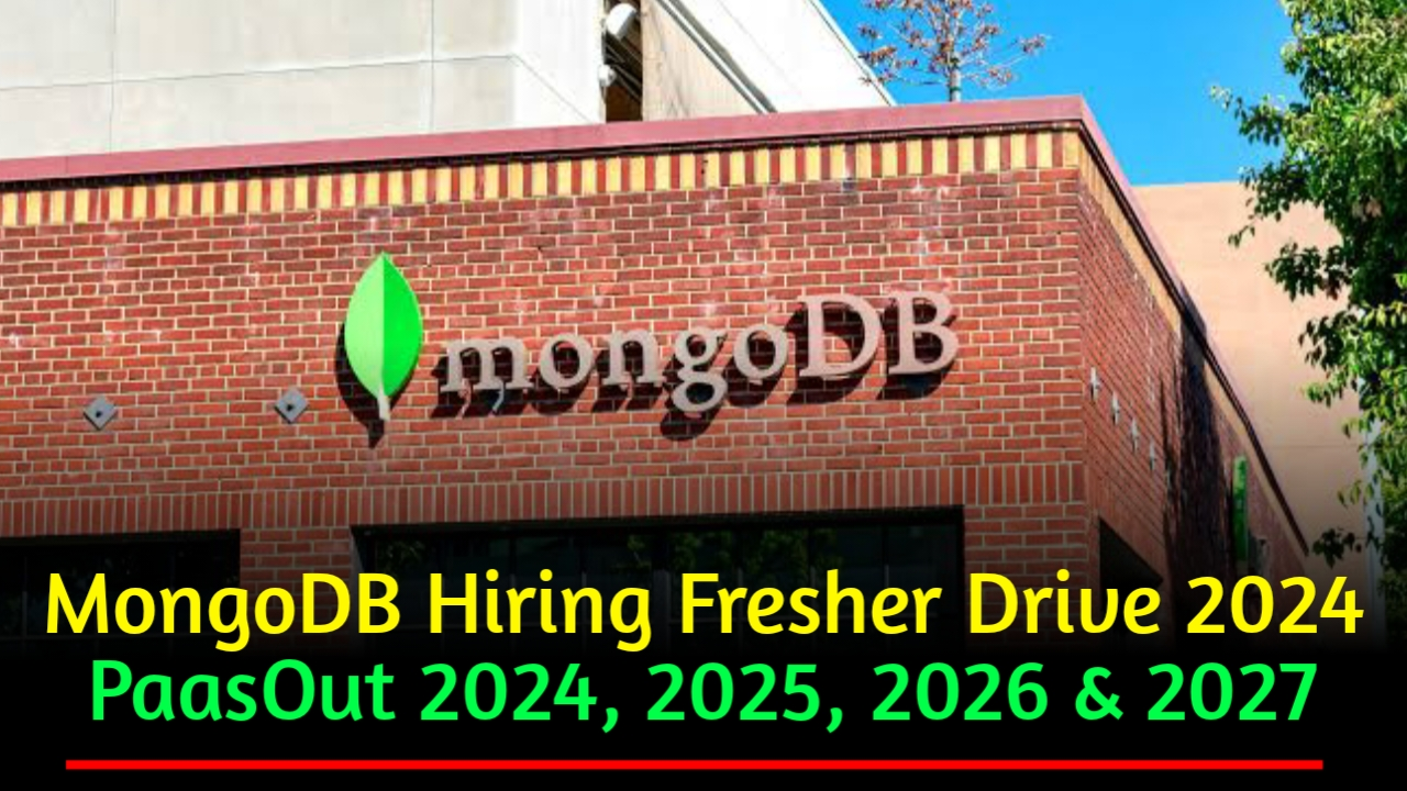 MongoDB Hiring Fresher Drive 2024